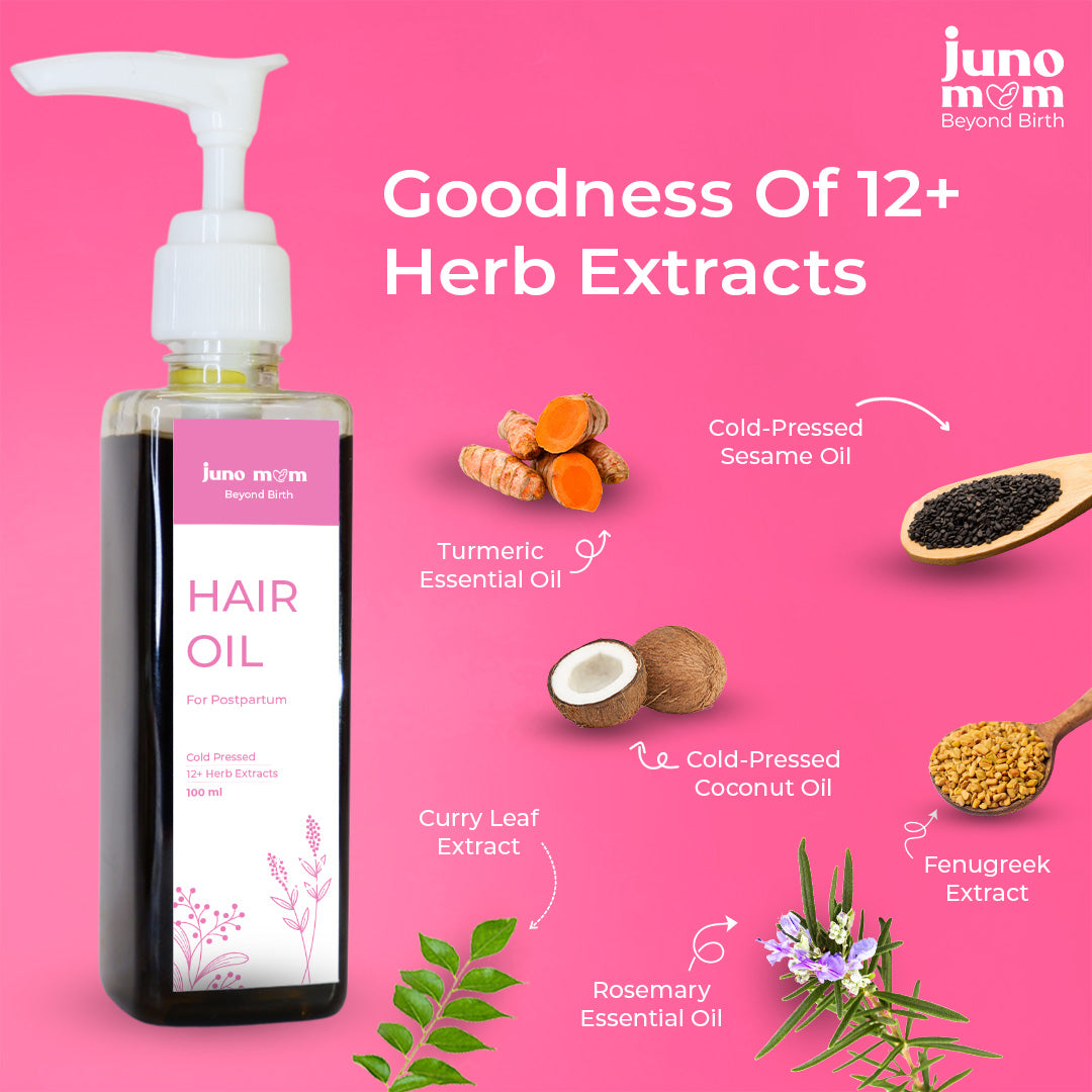 Juno Mom Hair Oil For Postpartum | 100 ml