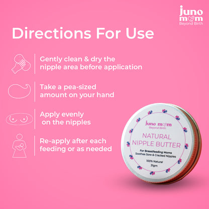 Juno Mom Natural Nipple Butter | 31gm